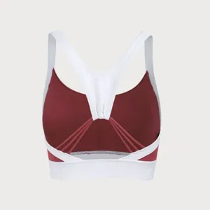 Berlook Dark Red Contrast U Neck Sports Bra - High Support 48 thumbnail 7