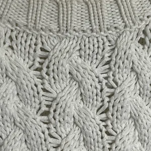 Michael Michael Kors White Cable‎ Knit Side Zip Sweater Womens Medium thumbnail 5