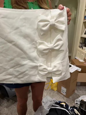 White skirt with bows thumbnail 2
