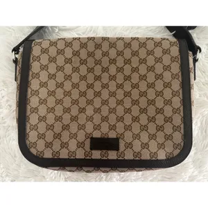 Gucci‎ GG 449171 canvas flap messenger bag thumbnail 2