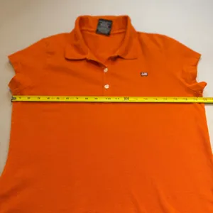 Polo Jeans Co Shirt XL VTG Ralph Lauren Womens Crop Short Sleeve Flag Logo Polo thumbnail 6