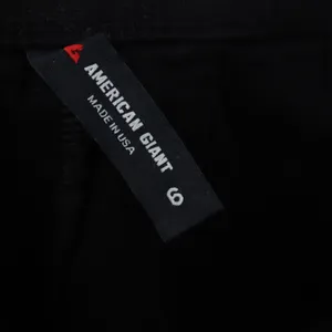 American Giant Black Wide Leg Cropped Pants Size 6 Made in USA thumbnail 3