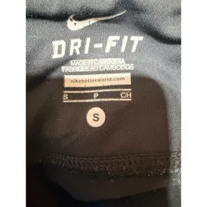 Nike Dri-FIT Running Cropped Mesh Capris Women's Size S Black Pocket Gym Workout thumbnail 4