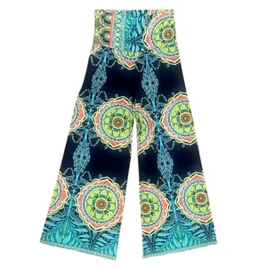 Flying Tomato "Midnight Mai Tai" Paisley Boho Palazzo Pants L Festival Hippie thumbnail 2