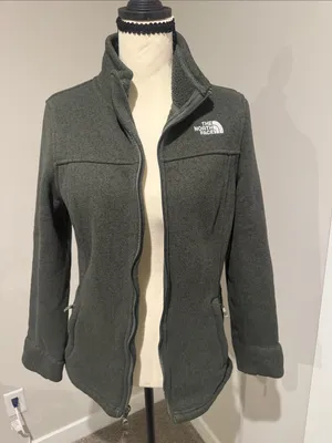 The North Face Women's Olive Green Full-Zip Fleece Jacket thumbnail 1