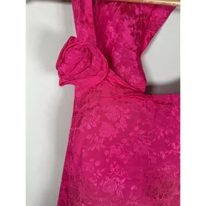 For Love & Lemons Deliza‎ Mini Dress Pink Womens Size M Jacquard Feminine thumbnail 5