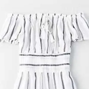 American Eagle NWT Striped off the Shoulder Dress thumbnail 5