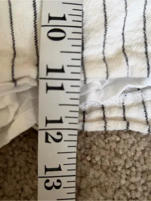 Abercrombie And Fitch White Black Stripped Linen Blend Mini Skort Skirt Large 32 thumbnail 11