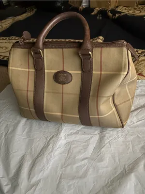 Burberry Beige and Brown Check Canvas‎ Tote with Leather Trim thumbnail 13