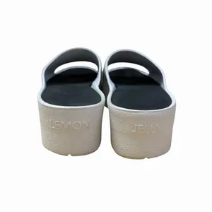 Lemon Jelly EU 37 US 6.5-7 Platform Sandals Slides White Lightweight Vacation thumbnail 7