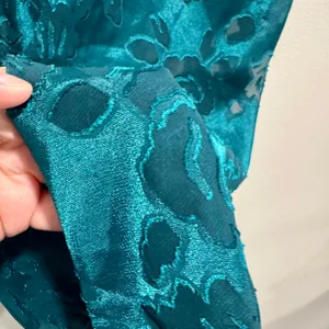 Vintage Victoria’s Secret Teal Floral Burnout Lace Up Slip Dress Petite P thumbnail 6