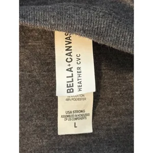 Funny Bella+Canvas Heather Gray V Neck T Shirt "Is You 40?" Print Size Large thumbnail 4