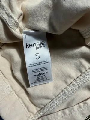 Kensie Jeans Womens Utility Jacket Small Beige Military Safari Cargo Stretch thumbnail 8