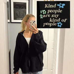 Kind People Are My Kind Of People Zip Up Sweatshirt thumbnail 2