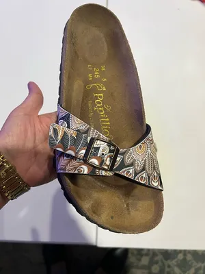 Papillio by Birkenstock Madrid sandals with a peacock brown patterned strap 7 thumbnail 4