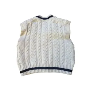 Aritzia Sunday Best Winston Sweater Vest Cream XXS Old Money Wool Blend thumbnail 6