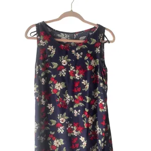 Ease Sport Vintage Size‎ 8 Blue Floral Linen Blend Dress & Cardigan Cottage thumbnail 8