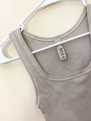 SKIMS cotton rib tank in stone size XS thumbnail 9