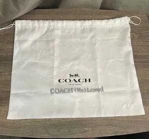 Authentic Coach (Re)Loved White Sateen Drawstring Handbag Dust Bag thumbnail 1