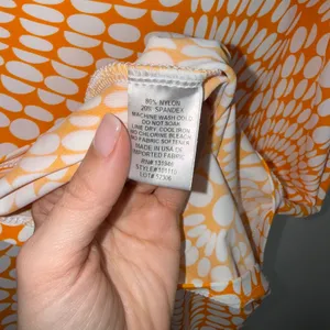 Jude Connally‎ Shift Dress Womens Medium Orange White Geometric Sleeveless Good thumbnail 4