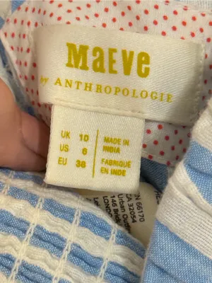 Maeve Blue-and-White Striped Cropped Tank with Strawberry Embroidery thumbnail 7