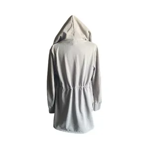 Beyond Yoga-On the go-Cozy Taupe Jacket-size large The first three stock photos are the actual color of the jacket, I had a hard time capturing the exact color in my pictures. Soft and warm taupe jacket. Ideal for comfort and style Open front Cinched waist Hooded Side pockets 67% cotton and 33% polyester Excellent condition thumbnail 9