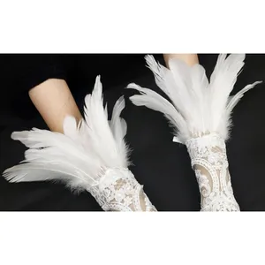 NEW White Lace Gloves Elegant Long Satin Bridal Banquet Prom Formal Dress thumbnail 7