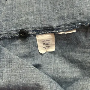 Madewell Chambray Frayed Hem Button Down Shirt Dress thumbnail 9
