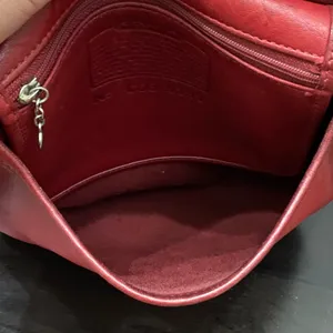 Vintage COACH 9131 Legacy Saddle Red Leather Flat Crossbody Shoulder Bag thumbnail 13