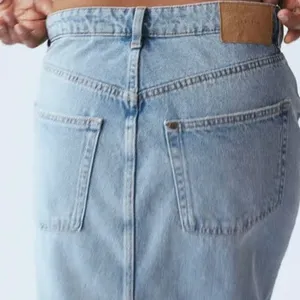 Denim & Co Maxi Pencil Denim Skirt NWOT thumbnail 5