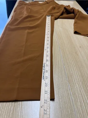 Aritzia Wilfred The Effortless Pant Cropped Caramel Brown Pleated Pants Size 2l thumbnail 13