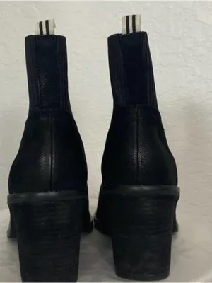 Dr. Scholl’s comfort size 10 Women’s Black Suede leather Wedge Ankle Boot cute thumbnail 2