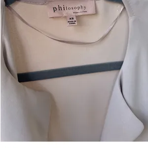 PHILOSOPHY Tan Open Front Lightweight Casual Trench Duster Jacket Size XS thumbnail 5