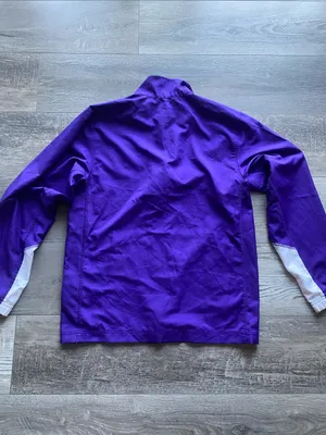 Nike University of Albany Football Windbreaker Jacket Womens Sz Medium Purple thumbnail 5