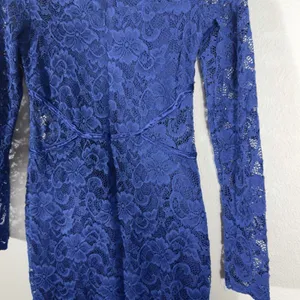 Social‎ Stories Women's Royal Blue Long Sleeve Lace Mini Dress Formal Size Small thumbnail 10