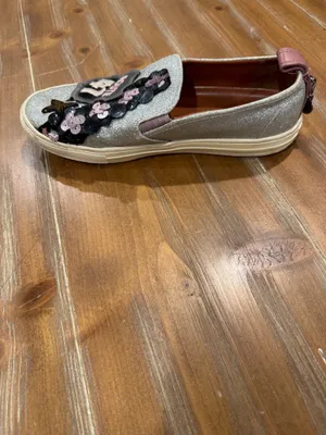 Coach “Route 41” Cherry Collection Silver Glitter Slip-On Sneakers Women's 8.5 thumbnail 11