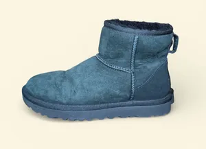 Black Mini Ankle UGG Fur Boots thumbnail 1
