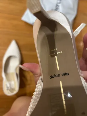 Dolce Vita White Embellished Pointed Toe Slingback Heels thumbnail 5