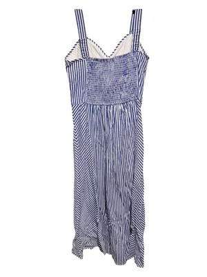 Jessica Simpson Blue and White Striped Midi Dress thumbnail 2