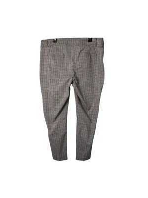 Maurices Houndstooth Pull On Ankle Pants Womens XXL Plaid Career Stretch Used thumbnail 2