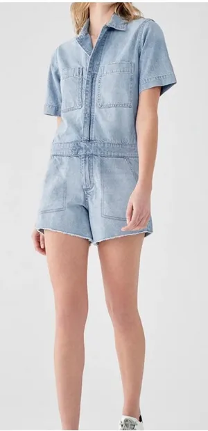DL 1961 Denim Hannah Romper Utility Jumpsuit Size Small thumbnail 1