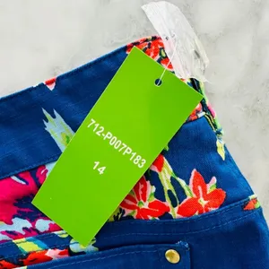 Island Republic Floral Blue Printed Stretch Jeans Size 14 NEW Bright Beach thumbnail 3