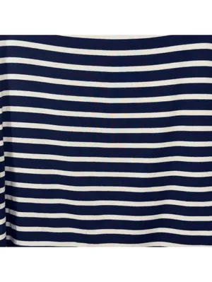 Old Navy Classic Navy & White Striped Boat Neck Top Size Medium thumbnail 4