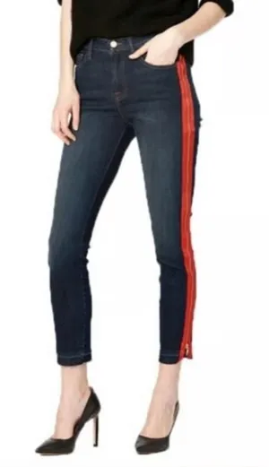 Etienne Marcel Red Zipper Skinny Ankle Length Jeans(Size 29) thumbnail 1