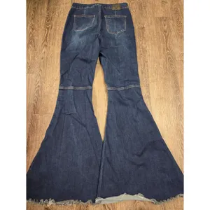 Lucky + Blessed Extreme Flare Dark Wash Jeans L18074-DW Stretch Size 8 thumbnail 6