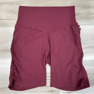Aerie Real Me Xtra Hi Rise Maroon Bike Shorts Women’s Medium thumbnail 1