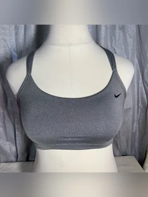 Nike Gray Double-Strap Low-Impact Sports Bra thumbnail 11