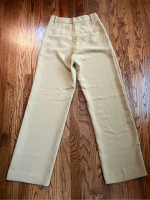 Aritzia Wilfred The Effortless Pant Size 4 Gold Camel Beige Wide Leg thumbnail 7