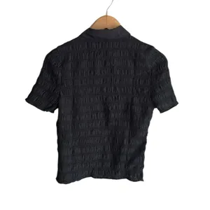 J.Crew Smocked button-up shirt in cotton-blend voile black thumbnail 3