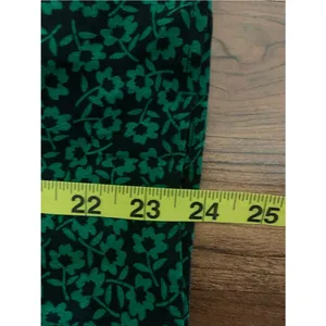 GAP Green Floral Cutout Peplum Rayon Long-Sleeve Top S Casual thumbnail 8